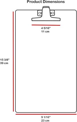 Acrimet Clipboard Legal Size (15 3/8" x 9 1/16") Premium Metal Clip (Hardboard) (Silver Clip) (6 Pack) in Saudi Arabia