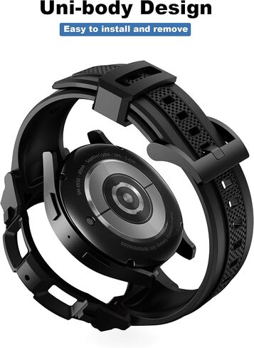 GELISHI متوافق مع Galaxy Watch 6 Band 44mm 40mm حافظة متينة للرجال رياضية حافظة واقية من الصدمات لساعة Galaxy Watch 6/5/4 40mm 44mm in Kuwait