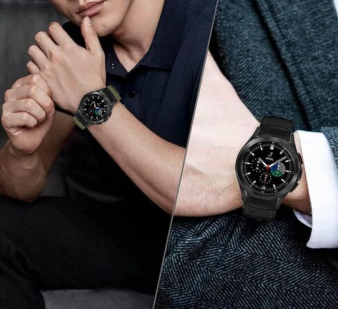 Olytop Galaxy Watch 4/6 العصابات الكلاسيكية 47 مم 46 مم 43 مم 42 مم، ساعة 4/5/6 حزام 44 مم 40 مم، ساعة 5 برو باند 20 مم حزام بديل رياضي من النايلون للرجال والنساء لساعة سامسونج Active 2/3 41 مم أسود أخضر in Kuwait