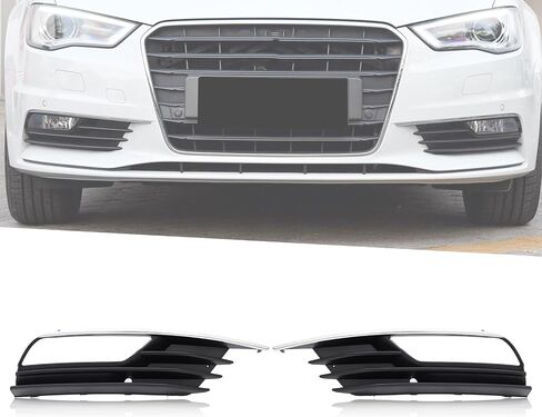 غطاء خفيف للضباب الأمامي الأيسر والأيمن من MotorFansClub مناسب لأودي A3 A3 Quattro 2015 2016 إطار مصباح الضباب، جانب الركاب للسائق in Saudi Arabia