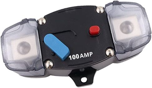 KEDAKEJI 12-48 فولت DC 300A إعادة تعيين يدوي لقاطع الدائرة، 0-8 مقياس التصيد محرك السيارات ستيريو الصوت مضمنة الصمامات كتلة حاملي العاكس للسيارات RV البحرية قارب (300Amp) in Kuwait