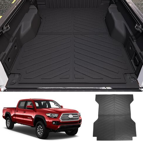 حصيرة سرير شاحنة Xipoo متوافقة مع 2005-2023 Toyota Tacoma Truck Bed Mat TPE Bed Liner Bed Mat Mat استبدال لسرير طويل 6 أقدام 2005-2023 Toyota Tacoma Accessories (6 أقدام طويلة حصيرة سرير نمط حبوب الأرز) in Saudi Arabia