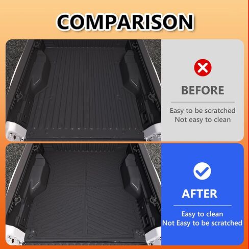 حصيرة سرير شاحنة Xipoo متوافقة مع 2005-2023 Toyota Tacoma Truck Bed Mat TPE Bed Liner Bed Mat Mat استبدال لسرير طويل 6 أقدام 2005-2023 Toyota Tacoma Accessories (6 أقدام طويلة حصيرة سرير نمط حبوب الأرز) in Saudi Arabia