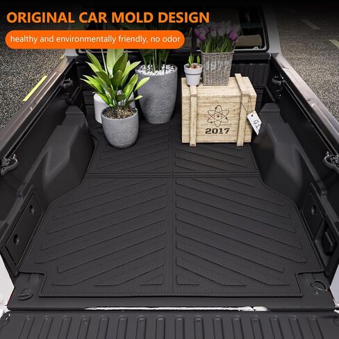 حصيرة سرير شاحنة Xipoo متوافقة مع 2005-2023 Toyota Tacoma Truck Bed Mat TPE Bed Liner Bed Mat Mat استبدال لسرير طويل 6 أقدام 2005-2023 Toyota Tacoma Accessories (6 أقدام طويلة حصيرة سرير نمط حبوب الأرز) in Saudi Arabia