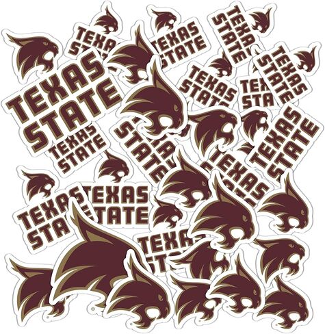 Desert Cactus Texas State University TxSt Bobcats Stickers Vinyl Decals Laptop Water Bottle Car Scrapbook T1 (Type 1-1) in Saudi Arabia