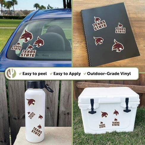 Desert Cactus Texas State University TxSt Bobcats Stickers Vinyl Decals Laptop Water Bottle Car Scrapbook T1 (Type 1-1) in Saudi Arabia