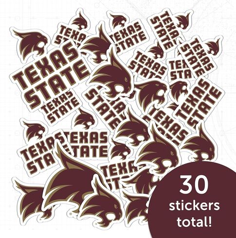 Desert Cactus Texas State University TxSt Bobcats Stickers Vinyl Decals Laptop Water Bottle Car Scrapbook T1 (Type 1-1) in Saudi Arabia