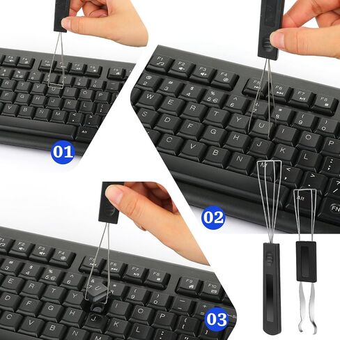 2 قطعة Keycap مجتذب الفولاذ المقاوم للصدأ لوحة المفاتيح مجتذب Keycap أداة إزالة الصواميل مزيل أغطية المفاتيح للوحة المفاتيح الميكانيكية إزالة أدوات التثبيت in Saudi Arabia