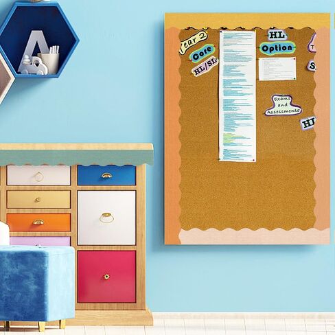 196.8 Ft Colorful Classroom Borders Boho Bulletin Board Trims Scalloped Bulletin Board Stickers Bulletin Board Decorations for Classroom Office Wall Chalkboard Decor (Vintage) in Saudi Arabia