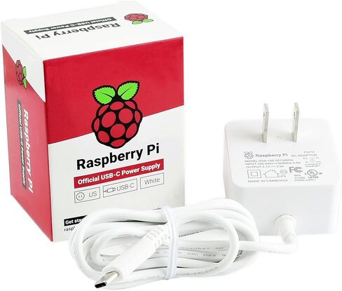 مزود طاقة Raspberry Pi بقدرة 15 وات USB-C في الولايات المتحدة - أبيض in Saudi Arabia