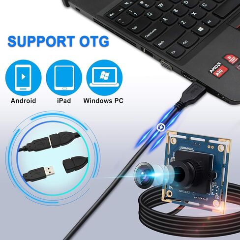 كاميرا USB بعدسة متغيرة البعد البؤري 2.8-12 مم كاميرا ويب 8 ميجابكسل مع (1/3.2 بوصة) IMX179 مستشعر صورة كاميرا ويب فائقة الدقة 3264X2448 كاميرا USB كاميرا ويب داخلية خارجية لأنظمة الفيديو in Kuwait
