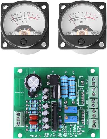 YWBL-WH 2PCS 12-15V/300mA VU Meter Warm Back Light Recording+Audio Level Amp with Driver Board, Electric Energy and Measuring Instruments in Saudi Arabia