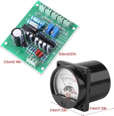 YWBL-WH 2PCS 12-15V/300mA VU Meter Warm Back Light Recording+Audio Level Amp with Driver Board, Electric Energy and Measuring Instruments in Saudi Arabia