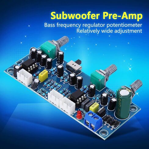 Walfront Preamp Board PreAmp Low Pass Filter Amplifier لوحة دائرة لمضخم صوت 2.1 قناة، والمحاثات، والملفات والمرشحات in Saudi Arabia