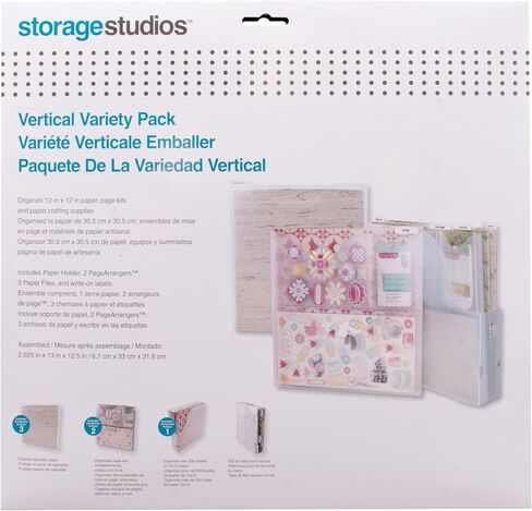 Storage Studios Paper File 3-Pack, 12.75 x 12.95 x 0.13 Inches, Clear (CH92602) in Saudi Arabia