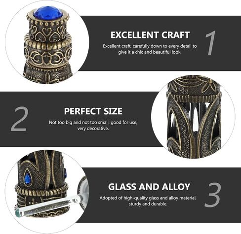 FRCOLOR 1pc Dubai Perfume Bottle Glass Containers Eye Drop Bottle Vintage Perfume Bottle Travel Container Empty Perfume Bottle Empty Bottle Arab Perfumes Retro Perfume Bottle Liquid Bottle in Saudi Arabia