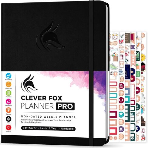 Clever Fox Planner PRO – Weekly & Monthly Life Planner to Increase Productivity, Time Management and Hit Your Goals, 8.5x11″ (Purple) in Kuwait