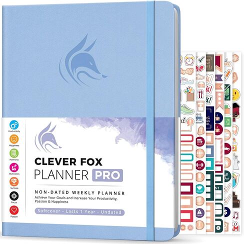 Clever Fox Planner PRO – Weekly & Monthly Life Planner to Increase Productivity, Time Management and Hit Your Goals, 8.5x11″ (Purple) in Kuwait