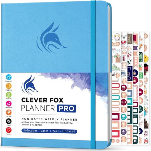 Clever Fox Planner PRO – Weekly & Monthly Life Planner to Increase Productivity, Time Management and Hit Your Goals, 8.5x11″ (Purple) in Kuwait