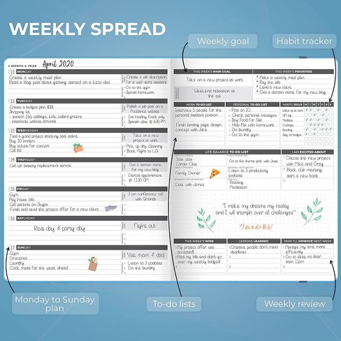 Clever Fox Planner PRO – Weekly & Monthly Life Planner to Increase Productivity, Time Management and Hit Your Goals, 8.5x11″ (Purple) in Kuwait