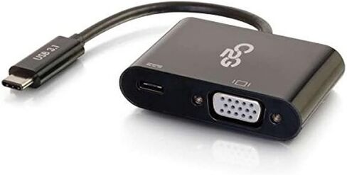 محول USB C2G، محول فيديو، USB C إلى VGA، أسود، كابلات للذهاب 29471 in Kuwait