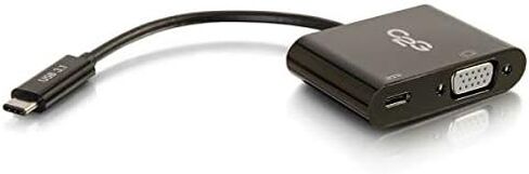 محول USB C2G، محول فيديو، USB C إلى VGA، أسود، كابلات للذهاب 29471 in Kuwait
