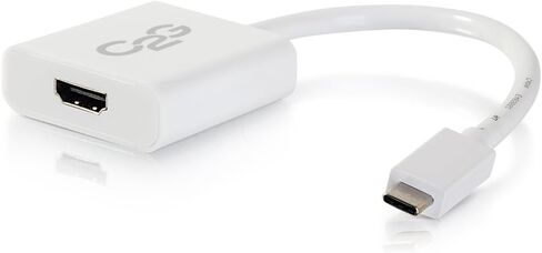 C2G USB Adapter, HDMI Adapter, 4K, USB C to HDMI, Audio/Video Adapter Converter with Power Delivery, White, Cables to Go 29532 in Saudi Arabia