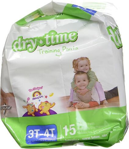 Medline DryTime Child Disposable Training Pants, Medium (20-32 lbs), Leak-Proof, Comfortable & Absorbent Potty Training Pants for Toddlers, 136 Count (8 Packs of 17) in Saudi Arabia