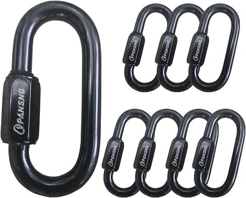 8Pack 3/16 in Black Threaded Quick Links 304 Stainless Steel Black Screw Chain Links Connectors (M5/5mm) 1200 pounds for Camping/Pet/Chandeliers… in Saudi Arabia