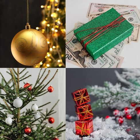 Qeuly 109 Yards Metallic Bakers Twine Christmas Decorative Wrapping Twine String, 12-Ply Glitter Gold String Cord for Crafts & Gift Wrapping (Gold) in Saudi Arabia