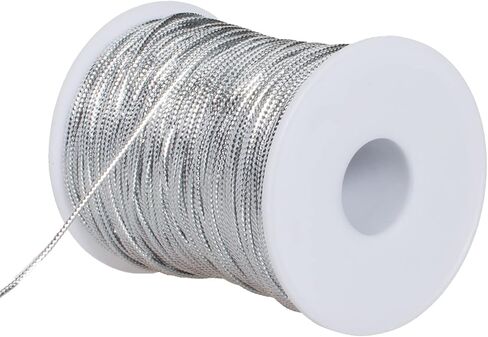 Qeuly 109 Yards Metallic Bakers Twine Christmas Decorative Wrapping Twine String, 12-Ply Glitter Gold String Cord for Crafts & Gift Wrapping (Gold) in Saudi Arabia