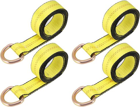 JOIKIT 4 Pack 2 Inch x 8.2 Ft Lasso Tow Strap with D Ring Auto Tie Down for Wheel Lift, Wrecker, Rollback, Tow Truck in Saudi Arabia
