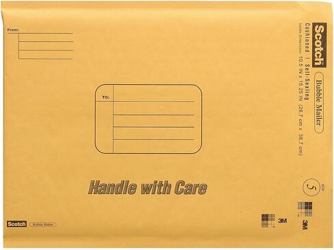 Scotch Bubble Mailer, 7.25 x 11-Inches, Size #1, 25-Pack, Yellow in Saudi Arabia
