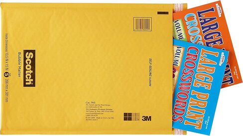 Scotch Bubble Mailer, 7.25 x 11-Inches, Size #1, 25-Pack, Yellow in Saudi Arabia