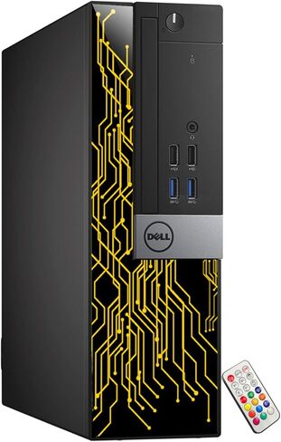 Dell OptiPlex 5060 SFF RGB Computer PC, Intel Core i5-8500, RX 550 4GB GDDR5, 32GB RAM, 512GB NVMe, 1TB HDD, 22 Inch HDMI Monitor, Gaming Speakers, WiFi, Bluetooth, Windows 11 Pro (Renewed) in Saudi Arabia