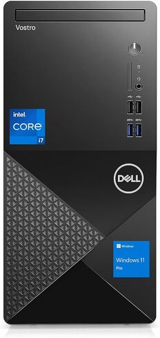 كمبيوتر مكتبي للأعمال Dell Vostro 3000 Series 3910، Intel Core i7-12700، ذاكرة وصول عشوائي 32 جيجابايت، 1 تيرابايت SSD + 2 تيرابايت HDD، DVD-RW، HDMI، DP، لوحة مفاتيح وماوس سلكية، Wi-Fi 6، Windows 11 Pro in Saudi Arabia