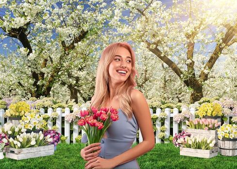 AIIKES 7X5FT Spring Backdrop White Flowers Forest Tree Photography Backdrop Birthday Party Wedding Baby Shower Decor Photo Studio Prop 12-665 in Saudi Arabia