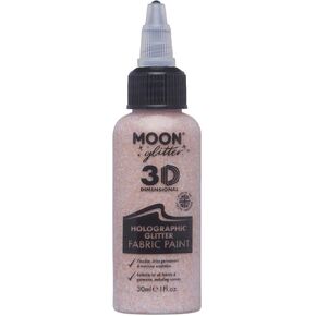 Holographic Glitter 3D Fabric Paint - 1.01fl oz - Gold - Textile paint for clothes, t-shirts, bags, shoes & canvas