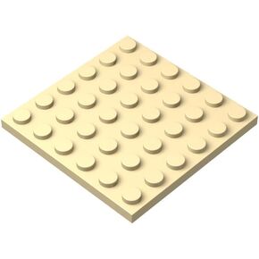 Classic Beige Plates Bulk, Beige Plate 6x6, Building Plates Flat 20 Piece, Compatible with Lego Parts and Pieces: 6x6 Beige Plates(Color: Beige)