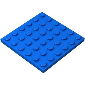 Classic Blue Plates Bulk, 6x6 Blue Building Plates Flat 20 Piece, Compatible with Lego Parts and Pieces