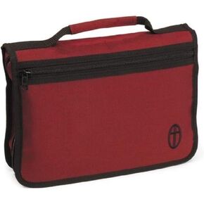 Wordkeeper Economy Canvas Bible Cover, Burgundy, Extra Large