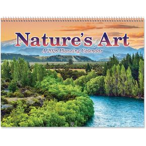 2026 Seasons Big Grid Wall Calendar, 12-Inch x 9-Inch Size Closed, 18-Inch Size Open, Large Bookstore-Quality, Spiral-Bound Hanging Monthly Calendars for Kitchen & Office, by Current in Saudi Arabia