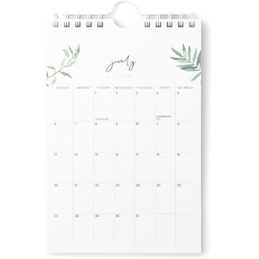 Karto Small Wall Calendar 2026 - Vertical 6x9 inch January 2026 to June 2027 - Small, Versatile, and Easy Planning with the Aesthetic Desk Monthly Calendar - Greenery in Kuwait