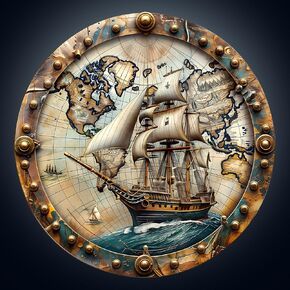 Wooden Puzzles for Adults, World Voyage Wooden Jigsaw Puzzle for Adults, Unique Shaped Wood Puzzles Adult, Fun Gifts & Home Decor (M-11.4 * 11.2in - 200 pcs)