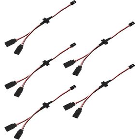 INJORA Magnetic Snap-on JR 1-to-2 Y Cable for RC Models, 2PCS (20cm)