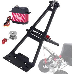 AMK 1/10 Scale RC Truck and Tow Build Kit Updates, Winch Double Stent Rescue Truck Tow Crane Arm Wrecker Kit for 1/10 RC Crawler and Trailer SCX10 TRX4 Capra LCG Chassis DIY Build Updates (Black)