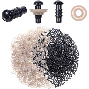 600 Pcs 5mm Safety Eyes for Amigurumi Safety-Eyes and Washers Black Plastic Safety-Eyes for Amigurumi Stuffed Crochet Eyes for Crochet Animals Stuffed Animals Making Supplies