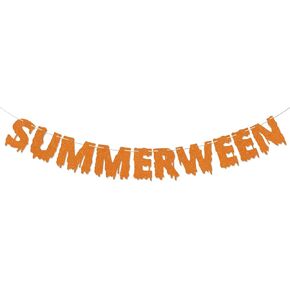 Summerween Banner, Summer Halloween Party Decorations, Halloween In Summer Decor