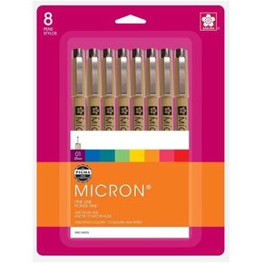 Sakura Pigma Micron 01, Ass't Archival Colors 8 PK