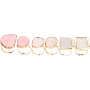 6pcs راتنج فن الأظافر تصوّر الصواني حلقة لمزج اللون manicure يشمل لون المروحة سهل التنظيف